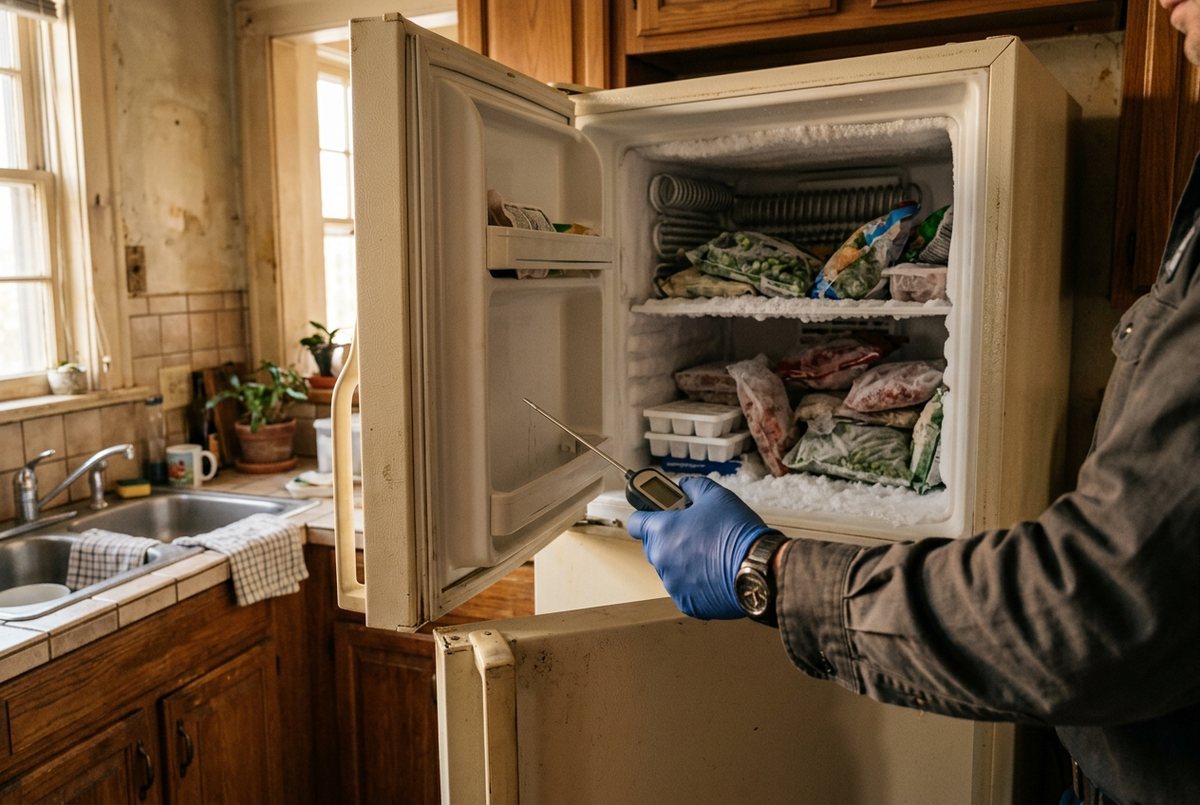 Freezer Repair technician at work