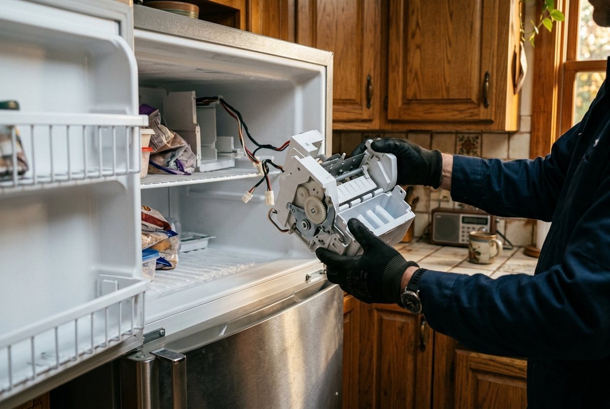 Ice Maker Repair technician at work